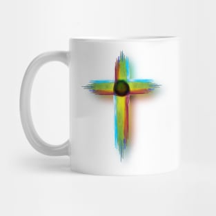 Watercolor Rainbow Cross Mug